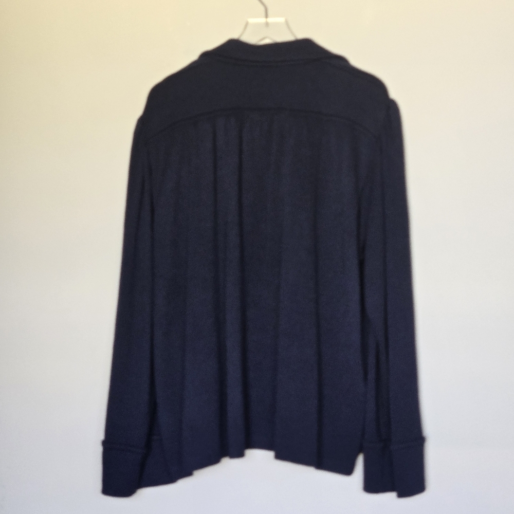 Vintage St. John Santana Knit Open Front Pocket Cardigan Sweater 8 - Picture 13 of 14